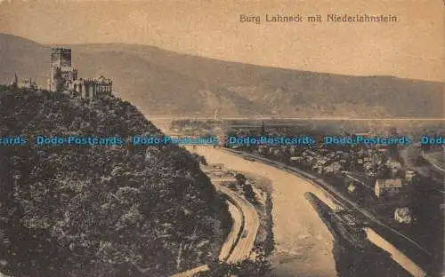 R129204 Burg Lahneck mit Niederlahnstein