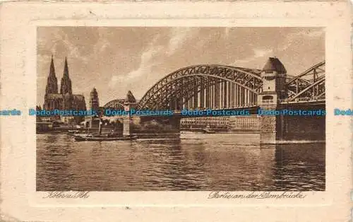 R129218 Köln a.Rh. Partie an der Dombrücke. Bruno Hansmann