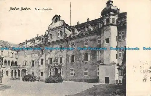 R129242 Baden Baden. Neues Schloss. Gustav Salzer. 1906