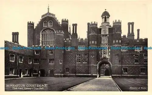 R127472 Hampton Court Palace. Uhr Hoftor und Großer Saal. Ministerium Wo