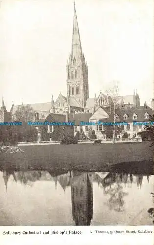 R127479 Kathedrale und Bischofspalast von Salisbury. Ein Thomas. 1905