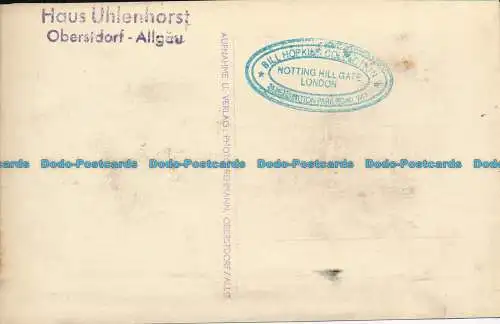 R127526 Haus Uhlenhorst Oberstdorf. Allgäu. Rehmann. B. Hopkins