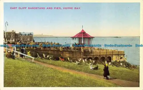 R633054 Herne Bay. East Cliff Bandstand und Pier. Britische Produktion