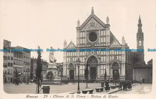 R142022 Firenze. 29. Chiesa di S. Croce. Statua di Dante. A. Traldi