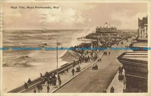 R639038 Rhyl. Hochwasser. Westpromenade. 1929