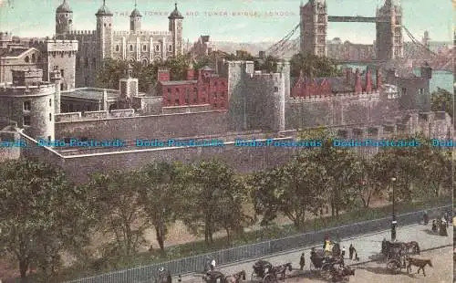 R639056 London. Tower und Tower Bridge. 1906