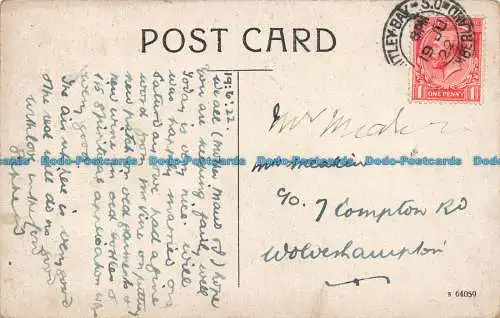 R639063 Whitley Bay. 1922. Postkarte