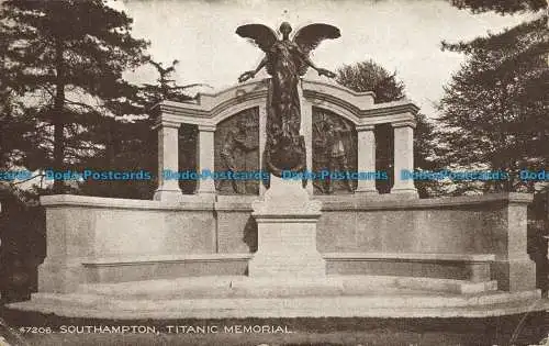 R639078 Southampton. Titanic Memorial. Das Photochrom. Sepiatone Serie