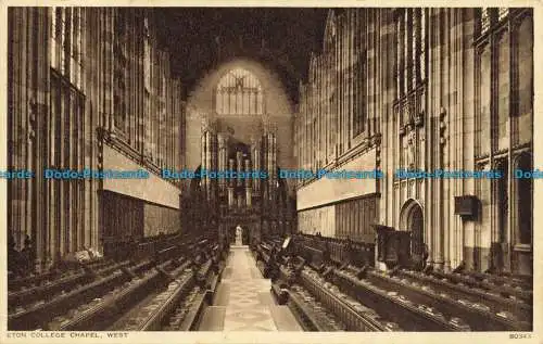 R640480 Eton College Chapel. Westen. Photochrom. 1958