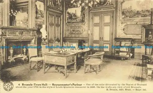 R639769 Brüssel. Rathaus. Bourgomaster Parlour. Desaix. La Belgique Historiqu