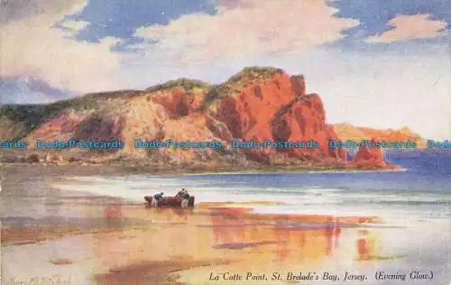 Trikot R639831. La Cotte Point. St. Brelade Bay. Abendglühen. A. und C. schwarz.