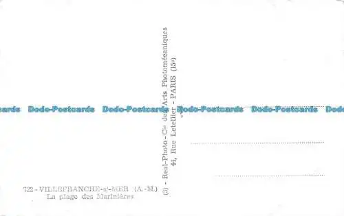 R157845 Villefranche s Mer. La Plage des Marinieres. RP