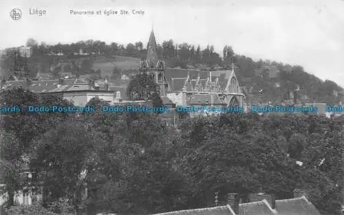 R157354 Liege. Panorama et Eglise Ste. Croix. Nels