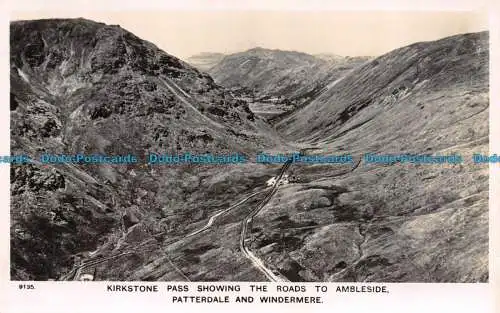 R156871 Kirkstone Pass zeigt die Straßen nach Ambleside. Patterdale und Windermere