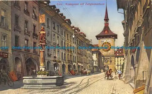 R157376 Bern. Kramgasse mit Zeitglockenturm