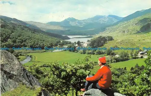 R156484 Capel Curig und Snowdon. Fotopräzision. 1970