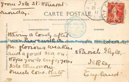 R156522 Cannes. Ile Saint Honorat. Rochers. Vieux Chateau. Giletta. 1911