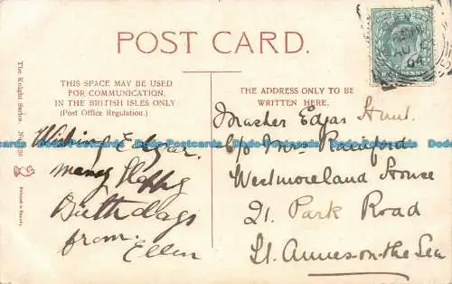 R157919 Alte Postkarte. See und Felder. Ritter. 1904