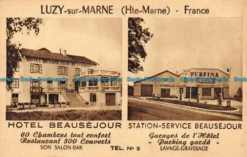 R157439 Luzy sur Marne. Frankreich. Hotel Beausejour Bahnhof Service Beausejour. Mac