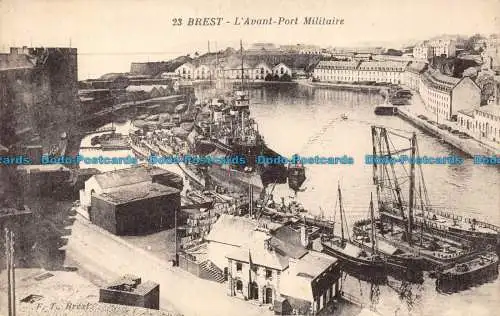 R157440 Brest. L Avant Port Militaire. F. T. Brest. Nr 23