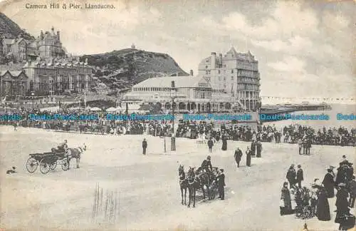 R158577 Camera Hill and Pier. Llandudno. 1912