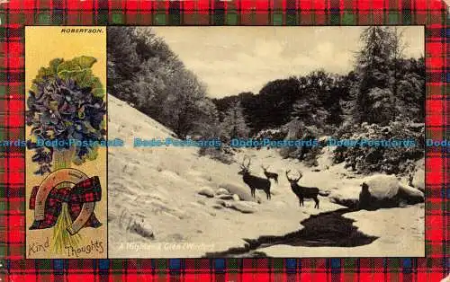 R157048 A Highland Glen. Winter. Davidson Scotch. Ideal. 1917