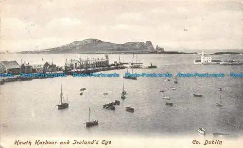 R157053 Howth Harbour und Irelands Eye. Co. Dublin. Lawrence. 1906