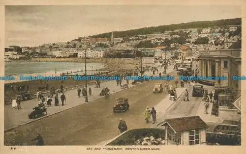 R157547 Bay and Promenade. Weston Super Mare. H.J