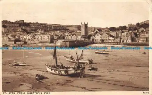 R158037 St. Ives vom Smeatons Pier. Lachs. Tiefdruck. Nr 13312. 1938