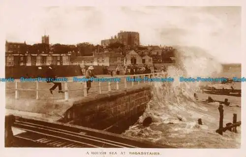 R158071 A Rough Sea at Broadstairs