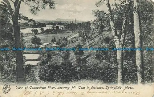 R661599 Mass. Blick auf den Connecticut River. Zeigt Mt. Tom in der Ferne. Springfeld