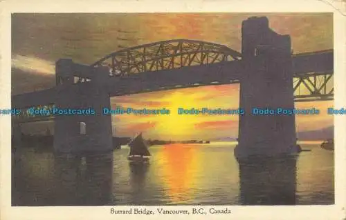 R660980 Kanada. Vancouver. B. C. Burrard Bridge. Coast Publishing