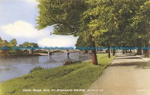 R661612 Dumfries. Dock Park und St. Michaels Bridge. J. B. Weiß