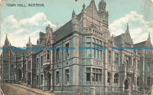 R668359 Merthyr. Rathaus. Postkarte. 1918