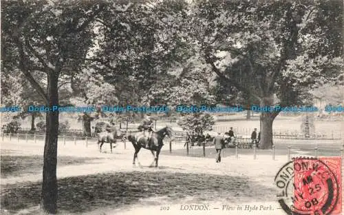 R667849 London. Blick im Hyde Park. LL. 202. 1908