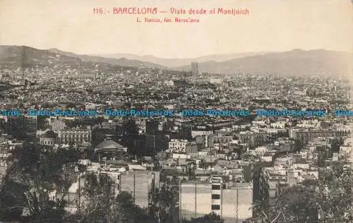 R668379 Barcelona. Vista desde el Montjuich. L Roisin