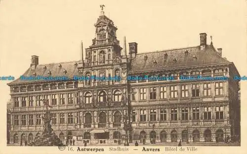 R668394 Anvers. Hotel de Ville. Albert. A. Dohmen