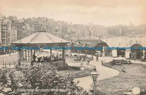 R667077 Weymouth. Alexandrie Gardens. Postkarte