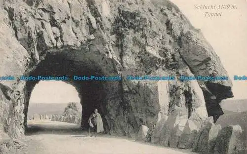 R668417 Schlucht 1139 m. Tunnel. J. M. und Cie. 1908