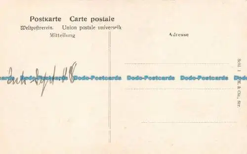 R668417 Schlucht 1139 m. Tunnel. J. M. und Cie. 1908