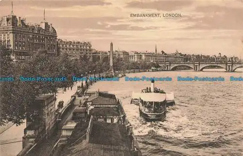 R667100 London. Böschung. Postkarte