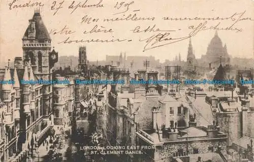 R667928 London. Blick nach Osten von St. Clement Danes. Stadt und Gemeinde. Postkarte 208