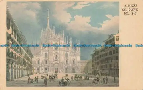 R668480 La Piazza del Duomo. Nel 1840. Hans Hoesch