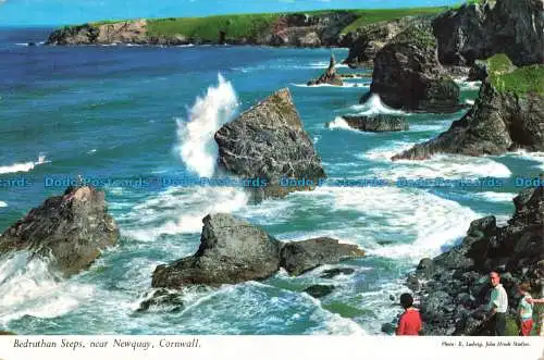 R668493 Cornwall. Bedruthanische Stufen. in der Nähe von Newquay. John Hinde. E. Ludwig. 1969