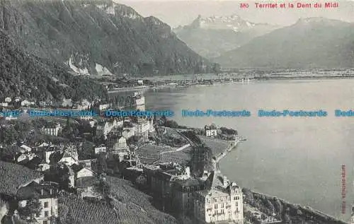 R667987 Territet et la Dent du Midi. Karten Centralen. 1909