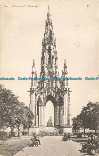 R670040 Edinburgh. Scott Monument. Postkarte. 1908