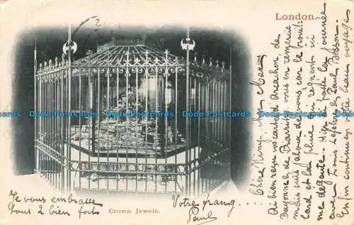 R668031 London. Kronschmuck. Postkarte. 1902