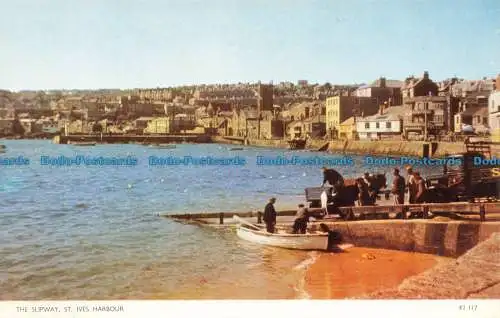 R671065 St. Ives Harbour. Die Slipway. Jarrold. RP