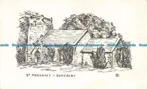 R668916 Somersby. Hl. Margaret. Postkarte