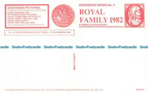 R670415 Prinzessin Diana in York. Prescott Tonabnehmer. Sovereign Serie Nr. 14. 1981